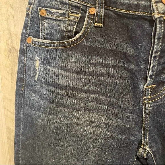 7 For All Mankind Josefina Boyfriend Skinny Mid Rise Jeans - Dark Wash size 24 - Picture 9 of 9